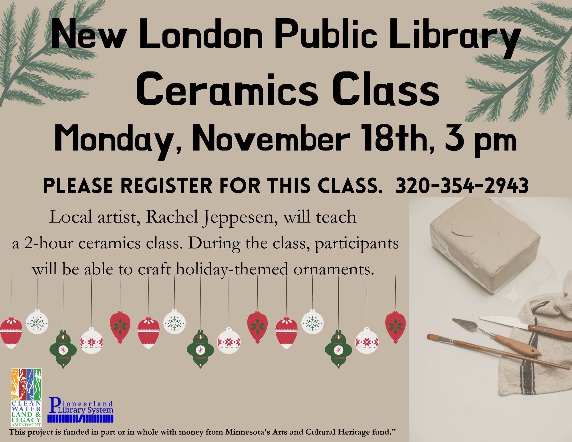 New London Public Library Ceramics class